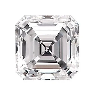 1 Carat Asscher Cut Moissanite Stone 