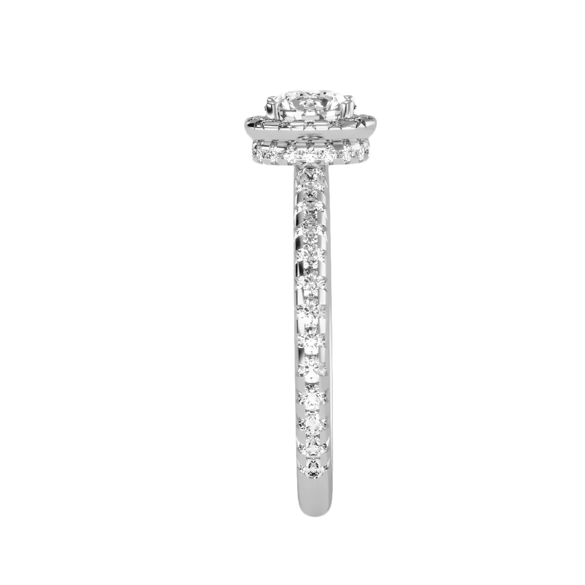1.16 Carat Diamond 14K White Gold Engagement Ring