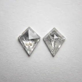 2pc 0.63cttw 6.42x4.97x1.83mm Kite Rosecut Matching Pair 18239-03