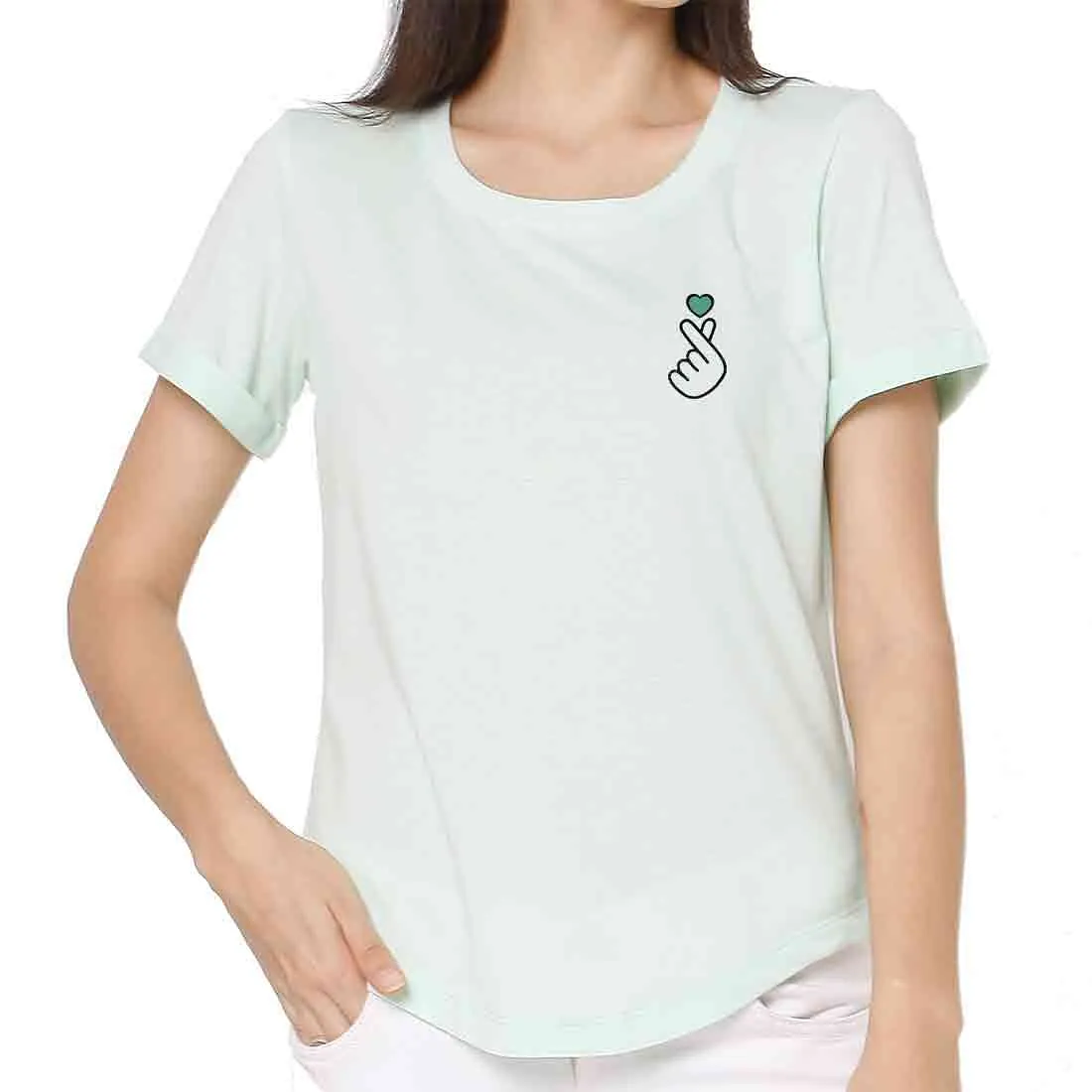 Basic Tshirt For Women  - BTS Heart