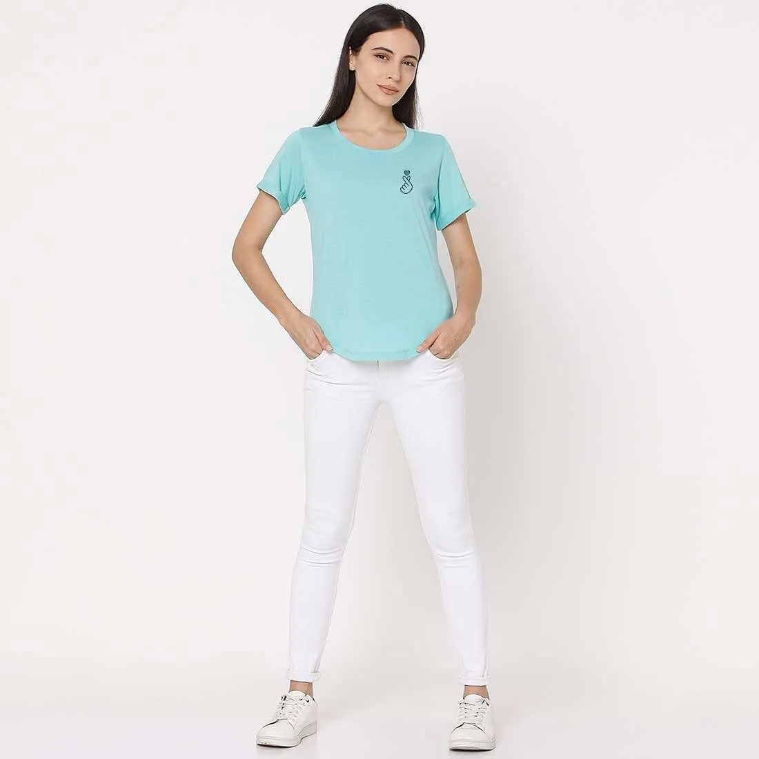 Basic Tshirt For Women  - BTS Heart