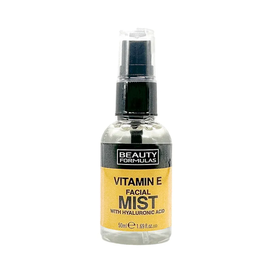 Beauty Formulas Brume pour le visage à la vitamine E avec acide hyaluronique 50 ml