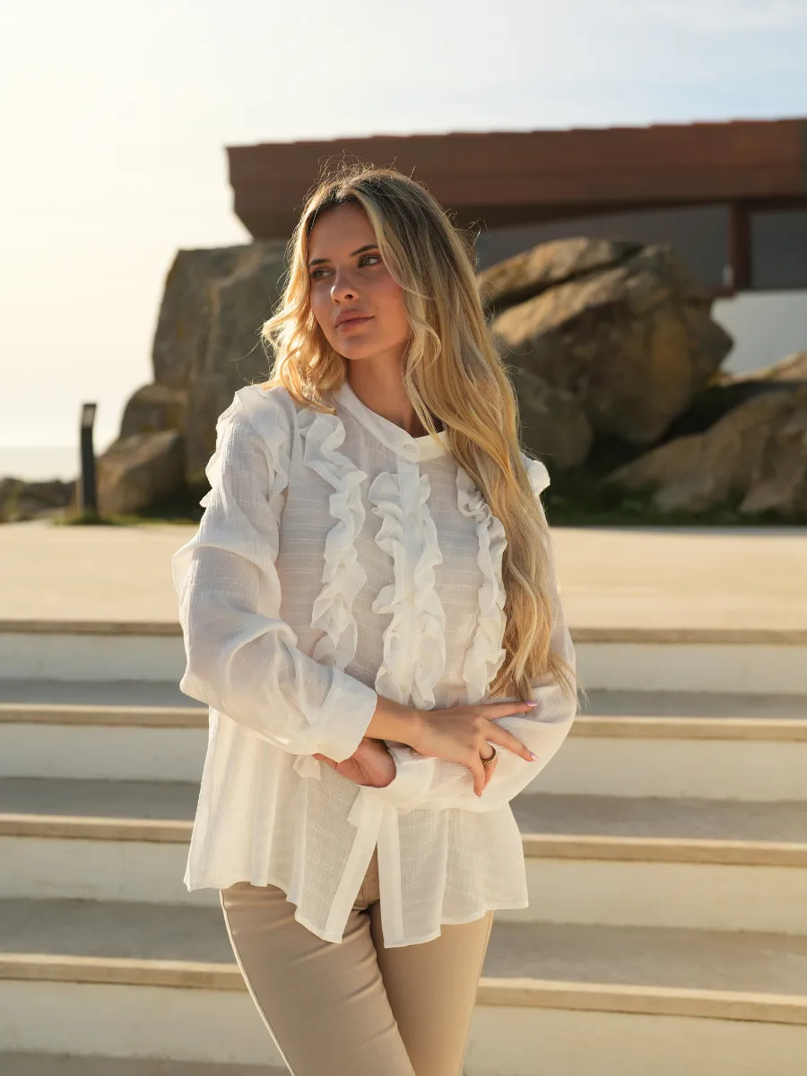 Blusa folhos