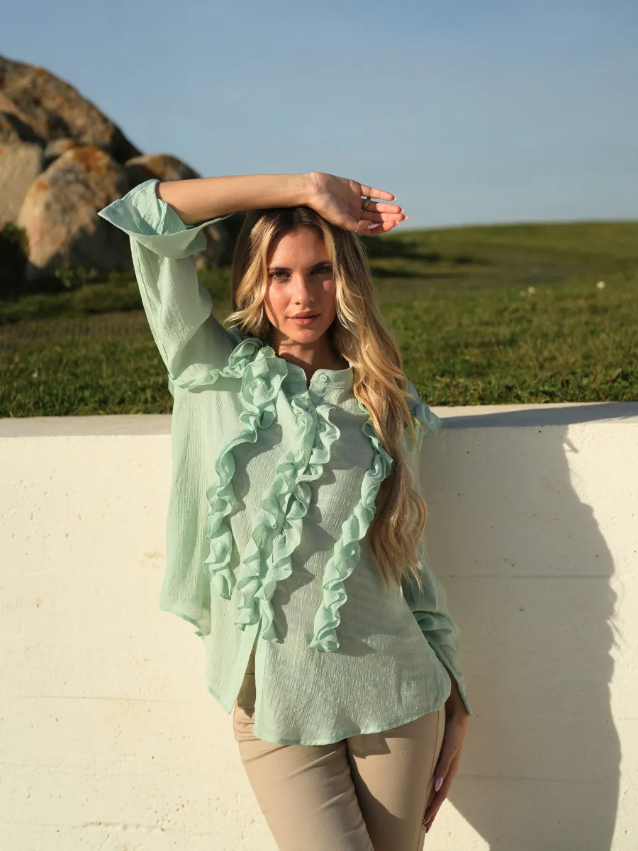 Blusa folhos
