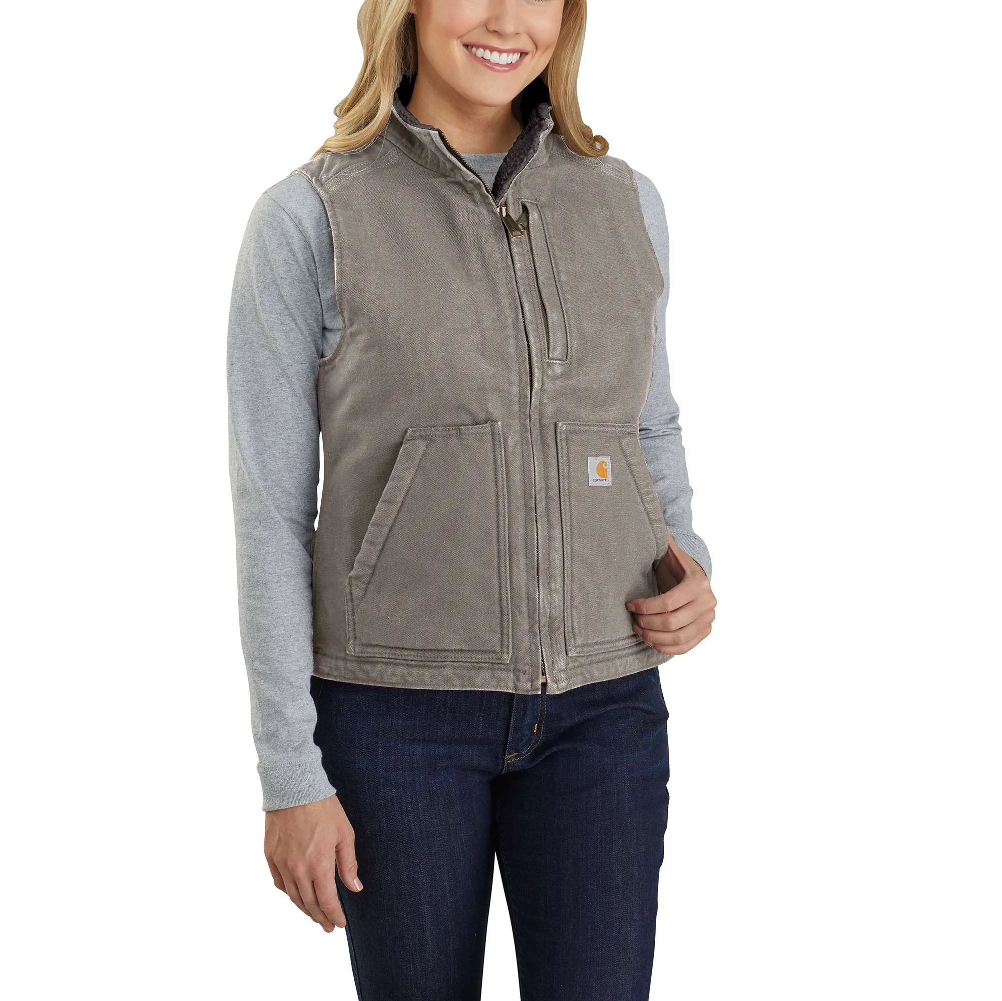 CARHARTT SHERPA-LINED MOCK NECK VEST 104224