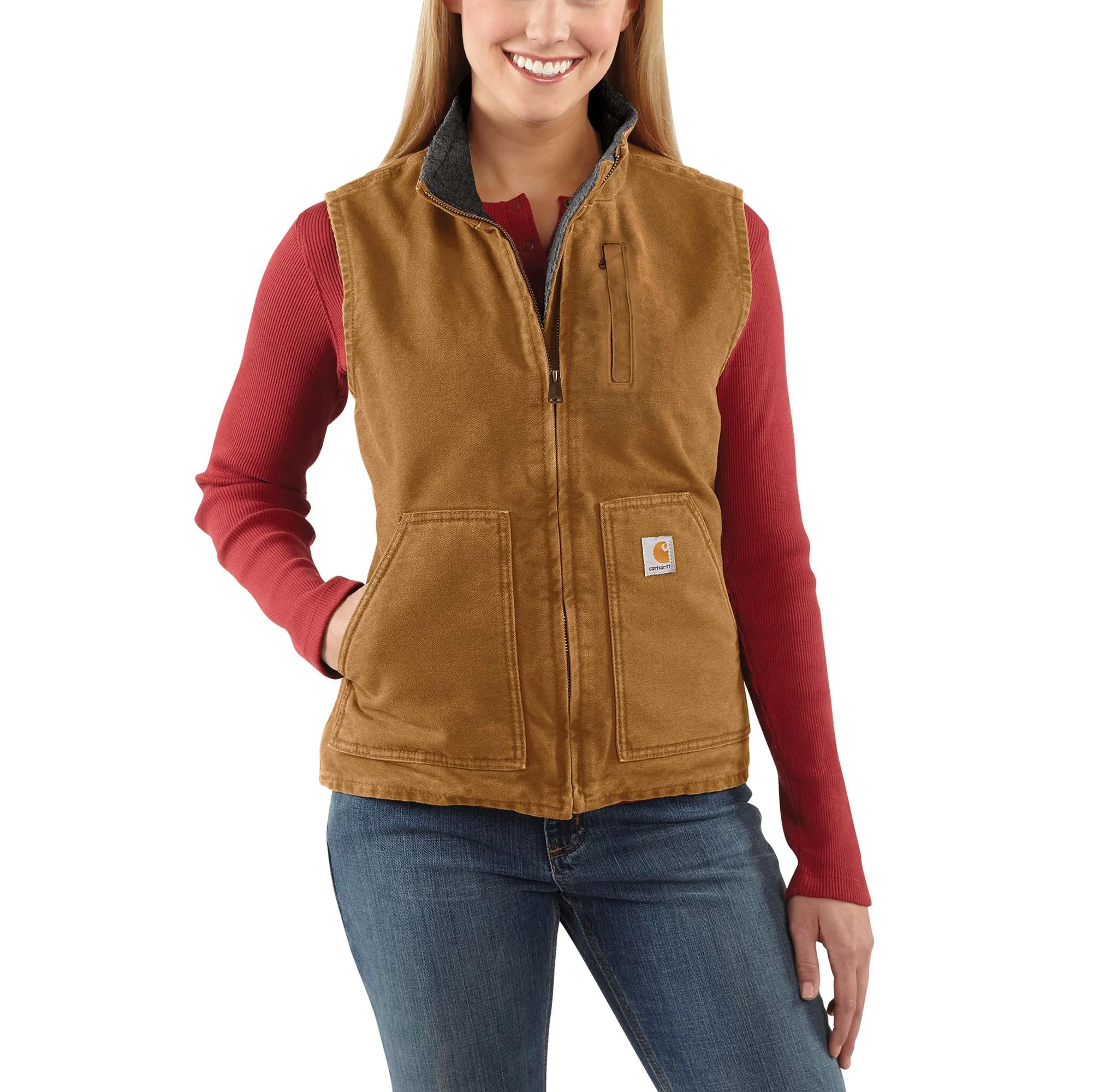 CARHARTT SHERPA-LINED MOCK NECK VEST 104224