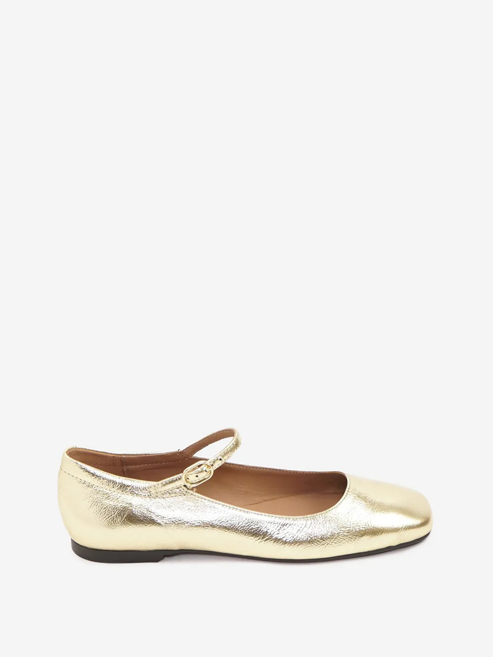 Carmens - Ballerina in pelle lucida con punta squadrata