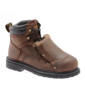 CAROLINA METPRO MEN’S 6” BROAD STEEL TOE EXTERNAL METGUARD SIZE 14 MEDIUM BROWN