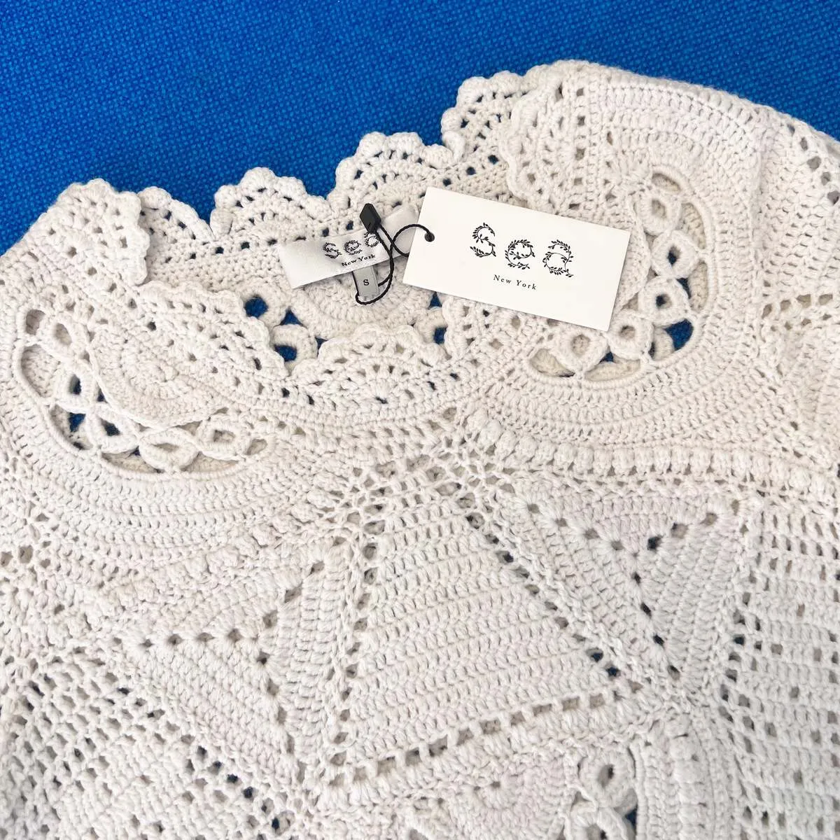 Carter Crochet Sweater - White