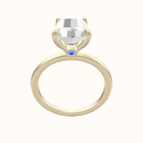 Classic Solitaire Engagement Ring With Accent Diamond Head