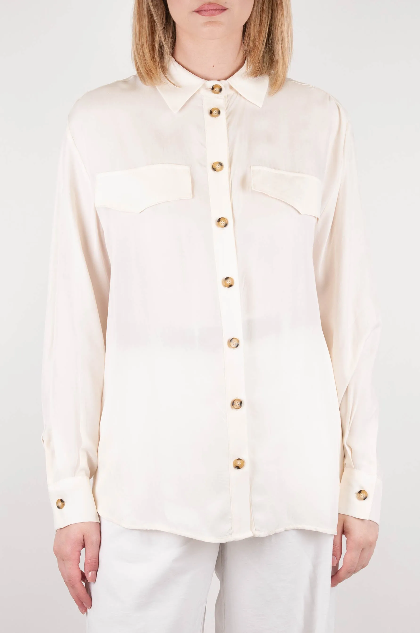 Dixie - Camicia in cupro con pattine