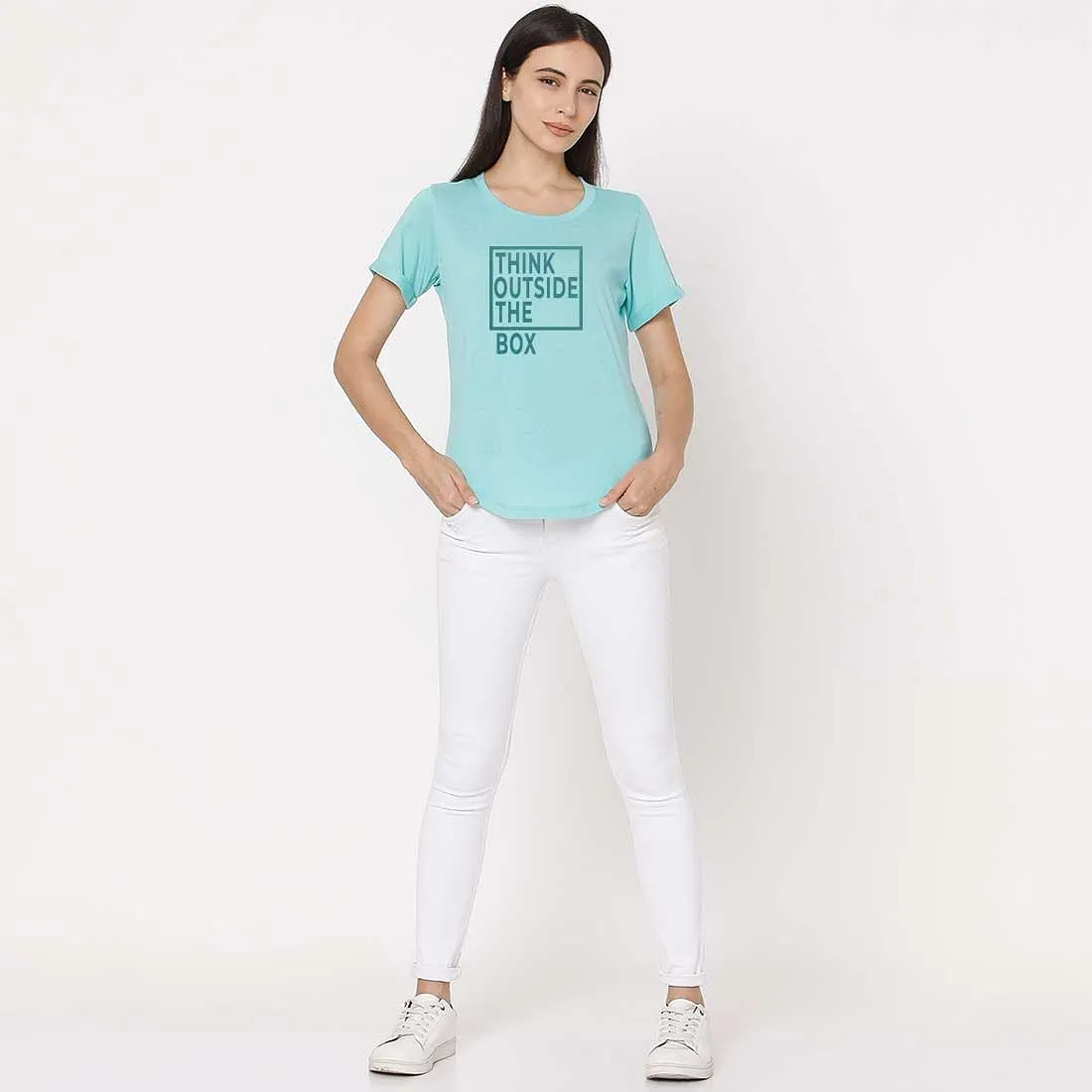 Feminist Tshirt For Women  - Think Outside the Box