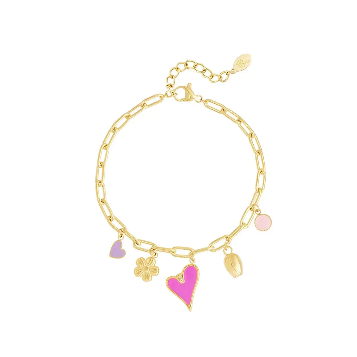Gouden Kleine Bedels Schakel - Armband
