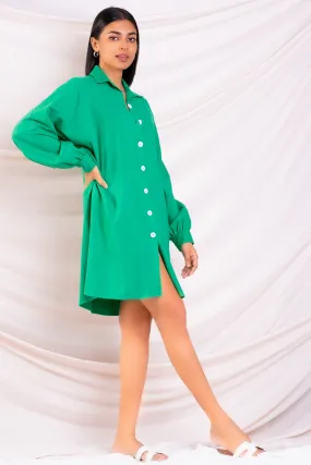 Green Shirt Dress