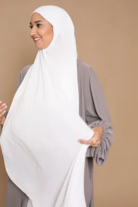 hijab luxe mousseline blanc cassé