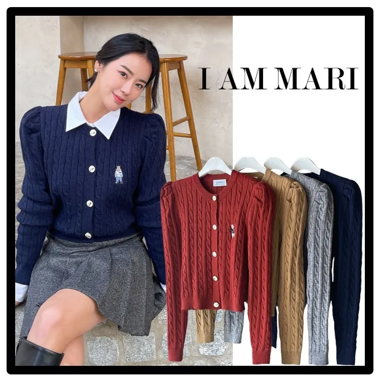 I AM MARI  |Unisex Street Style Logo Cardigans