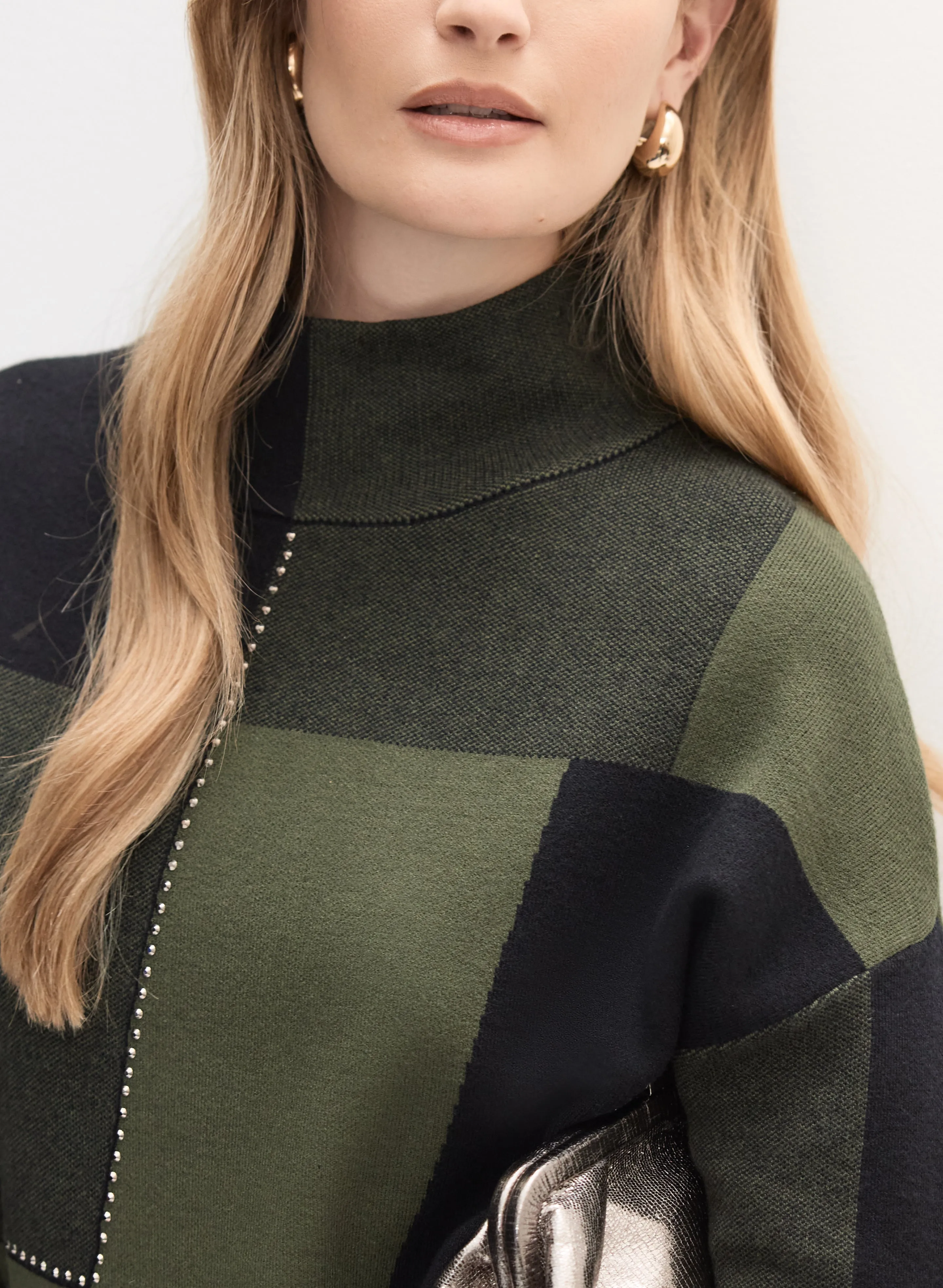 Joseph Ribkoff - Mock Neck Colour Block Sweater