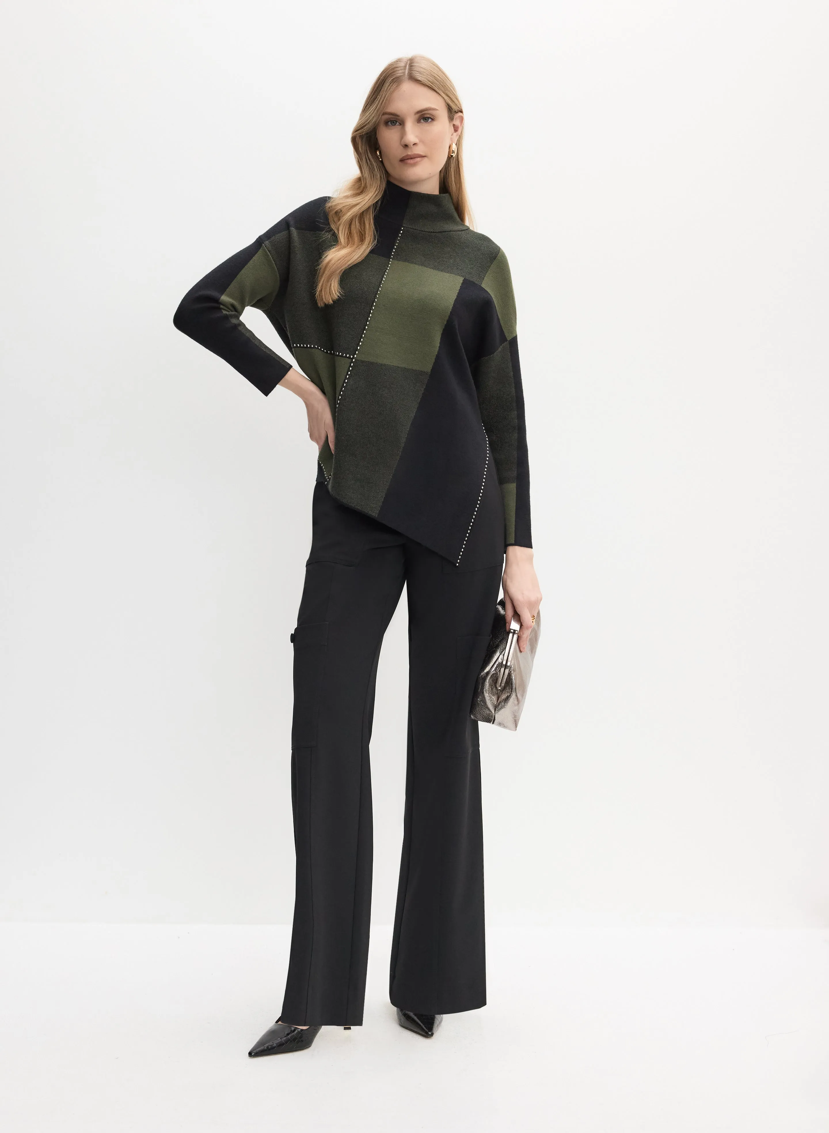 Joseph Ribkoff - Mock Neck Colour Block Sweater