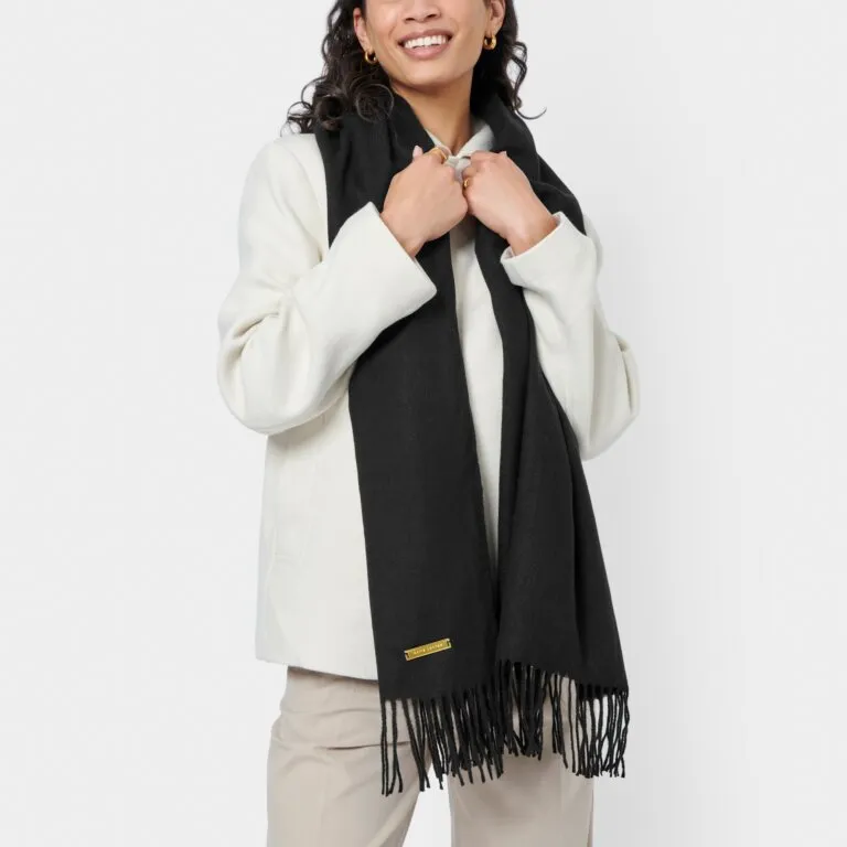 Katie Loxton Black Blanket Scarf