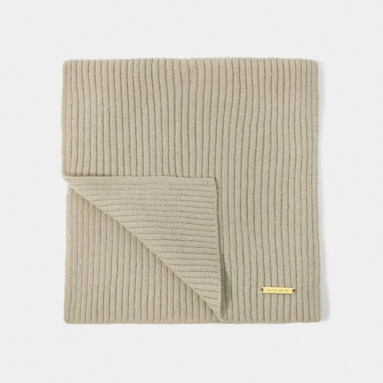 Katie Loxton Light Sand Knitted Scarf