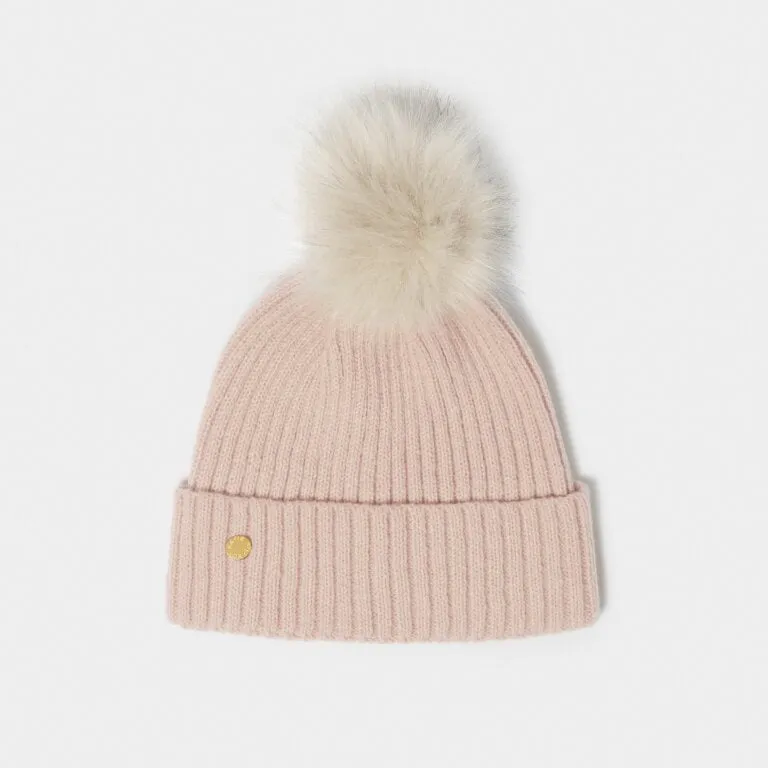 Katie Loxton Nude Pink Knitted Hat