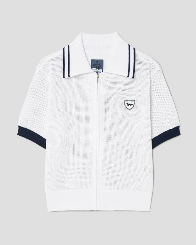 MAISON KITSUNE  |Street Style Plain Short Sleeves Logo Cardigans