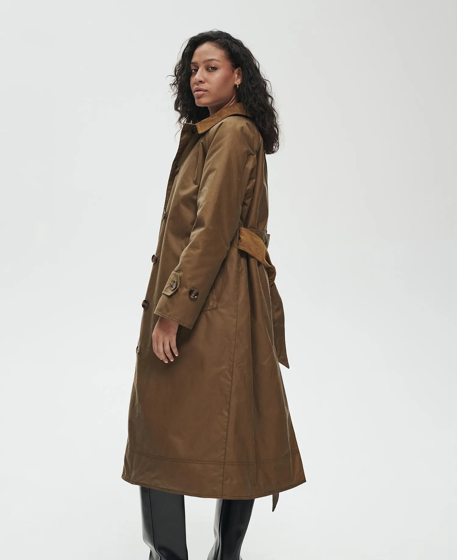  Marianne Waxed Trench Coat     