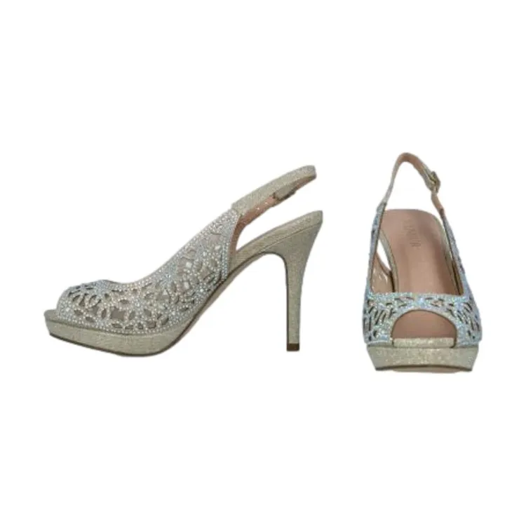 Menbur 23968 Scarpe Donna Sandali Gioiello Tacco Alto Oro