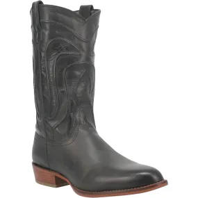 Montana Dan Post Mens Montana Almond Toe Boot BLACK (DS)