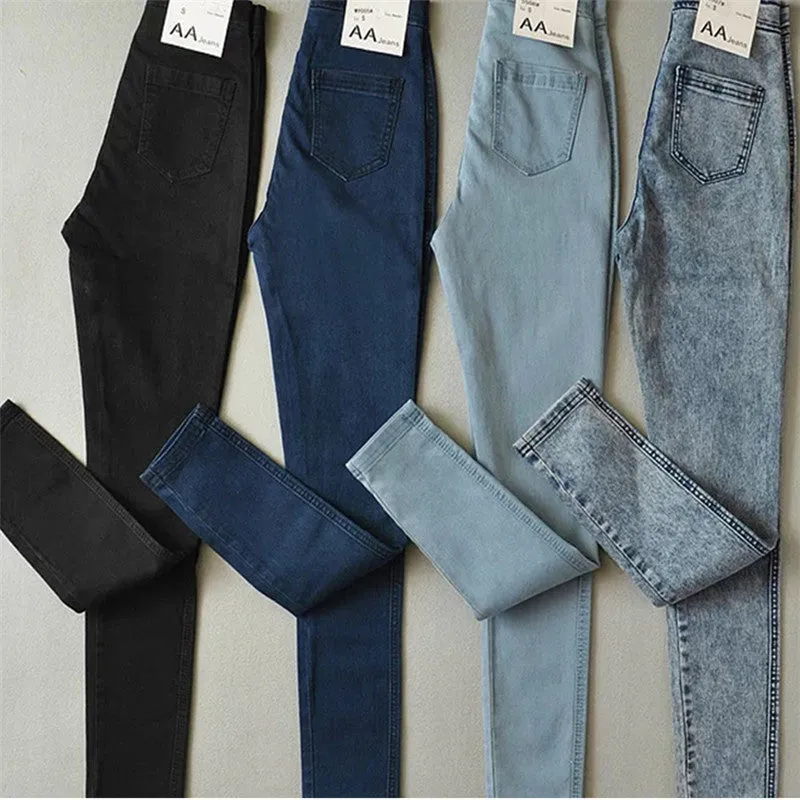 New Women Plus Size Fashion Ankle Leggings Mid Denim Thin High Legging High Quality 71896 GS