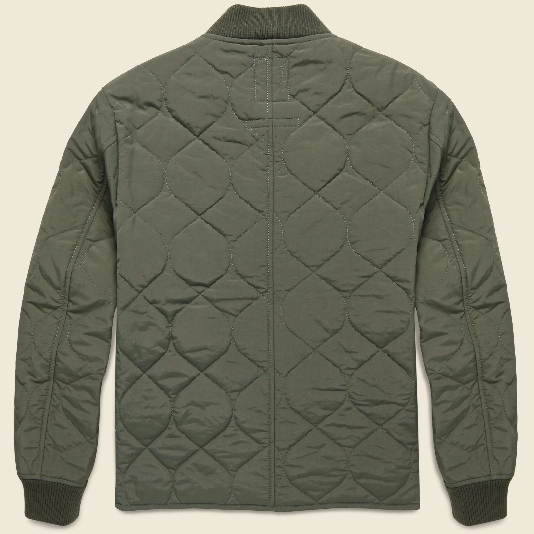 Otis Quilted Jacket - Dark Olive