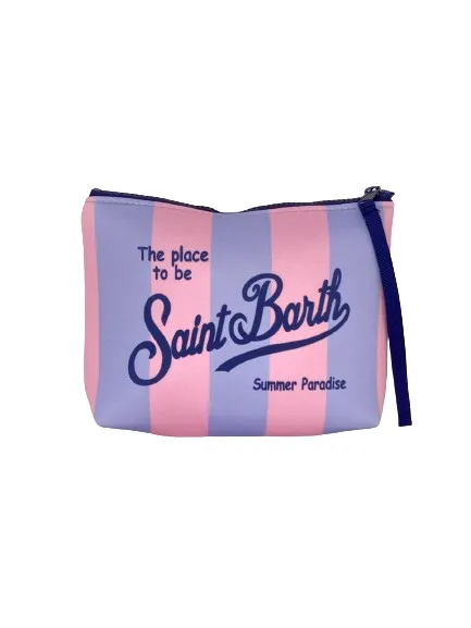 POCHETTE ROSA A RIGHE