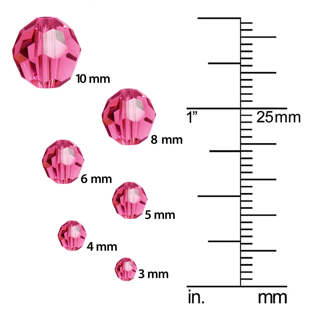 Preciosa Czech Crystal, Round Bead 3mm, Sapphire (40 Pieces)