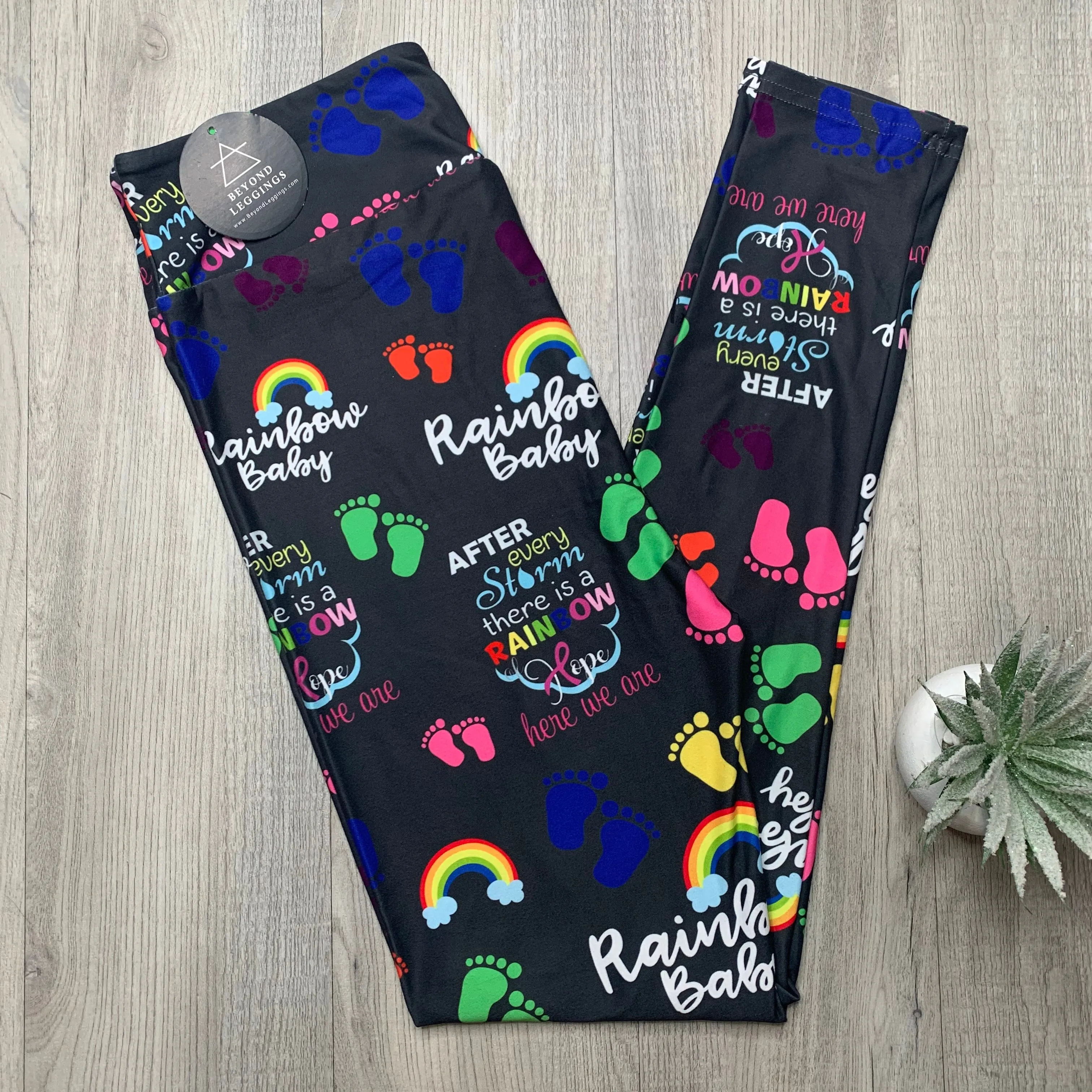 Rainbow Baby Print Soft Leggings