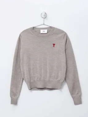 RED ADC SWEATER - LIGHT BEIGE