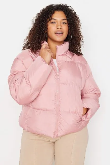 Regular Fit Stand Collar Crop Puffer Coat