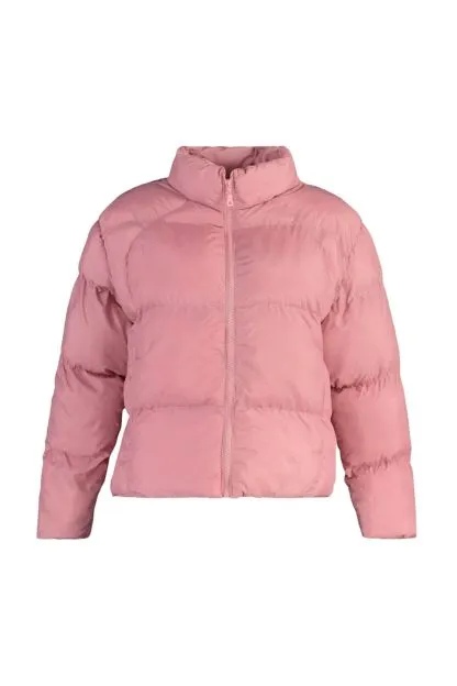 Regular Fit Stand Collar Crop Puffer Coat