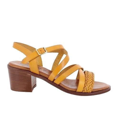 SANDALI CON TACCO IGI&CO DONNA PELLE SINTETICA GIALLO OCRA TACCO 5,7 5689311