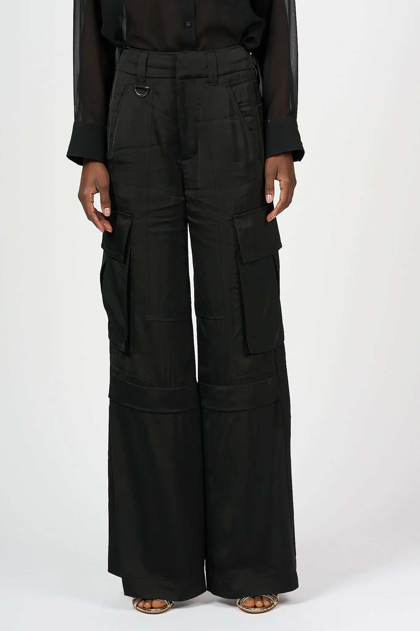 Seafarer Pantalone Police Raso Nero Donna