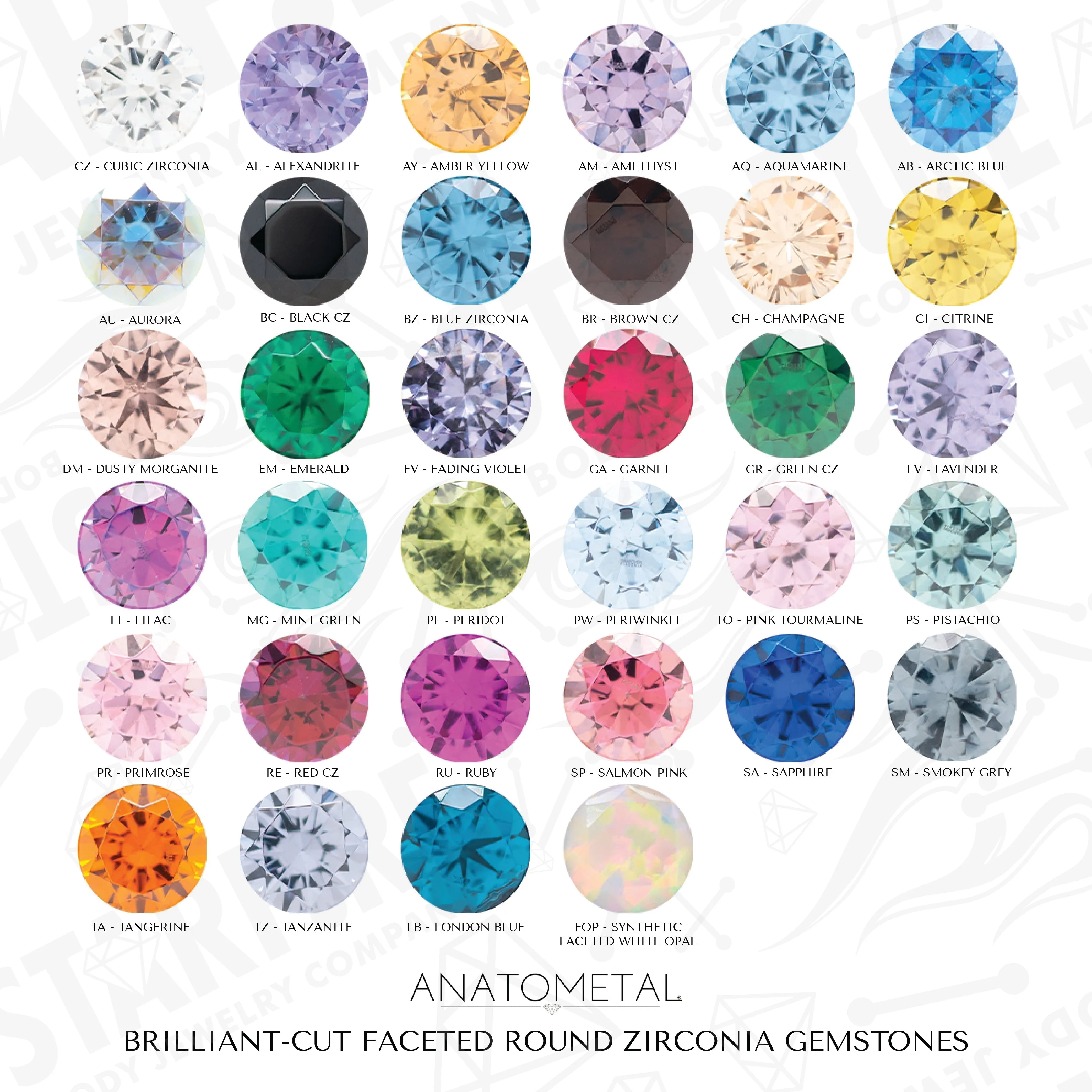 Single Gem Teardrop Eyelets with Brilliant-Cut Gem - Alexandrite