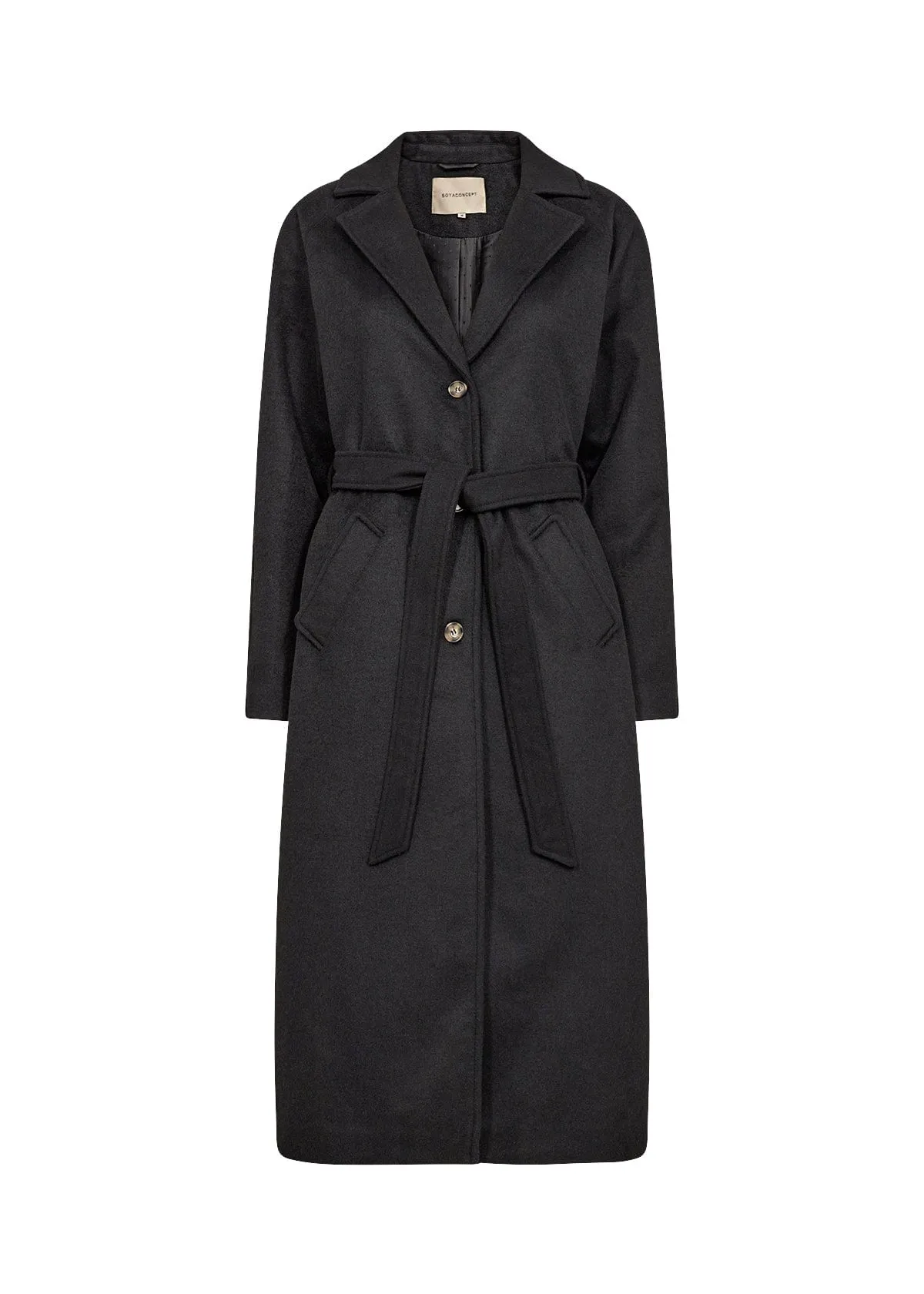 Soya Concept Belted Coat Black