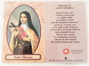 St. Therese Relic Prayer Card