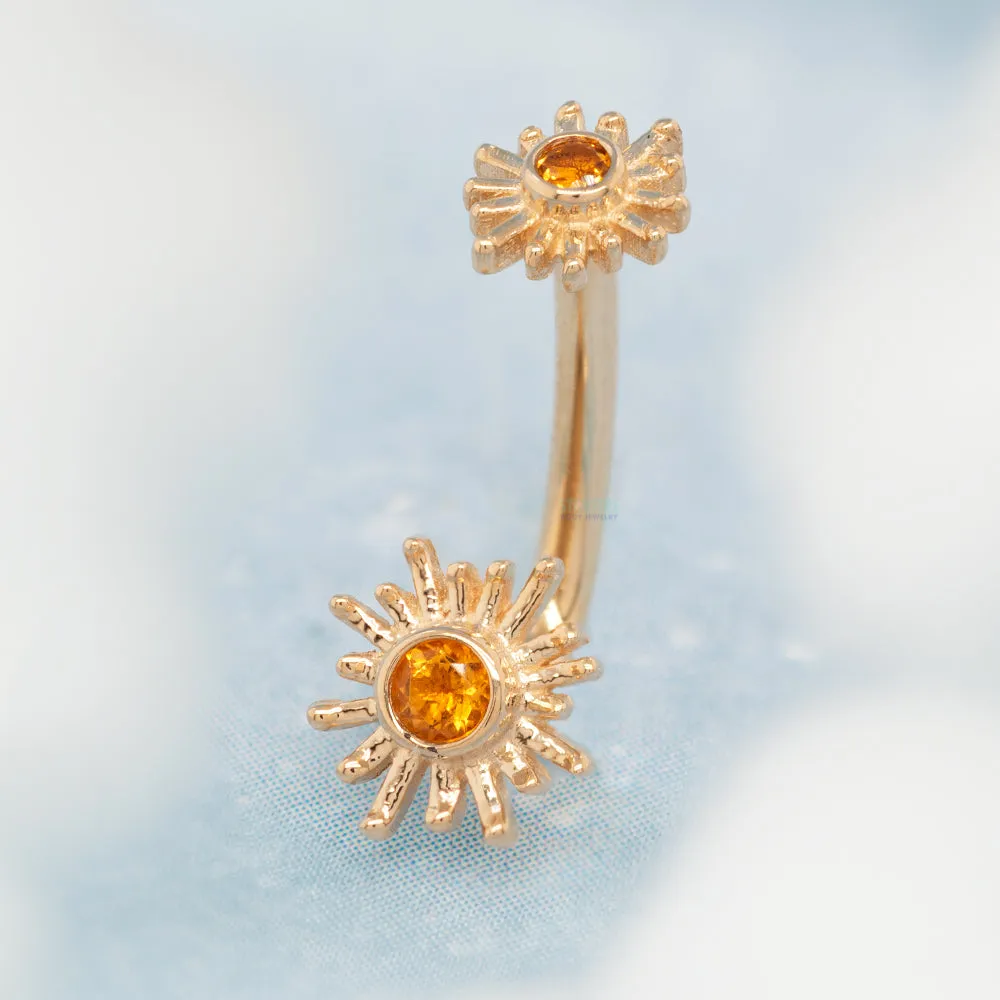 Sunshine J Curve in Gold with Citrine
