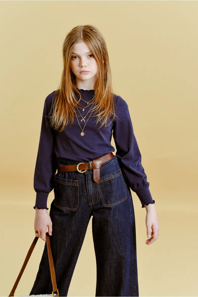 The Cora Under Sweater Top - Navy Blue - KIDS