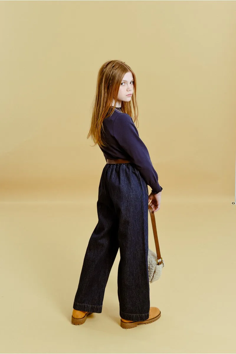 The Cora Under Sweater Top - Navy Blue - KIDS