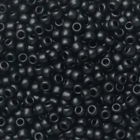 Toho Seed Beads, Round 11/0 #2612F 'Semi Glazed Jet' (8 Grams)