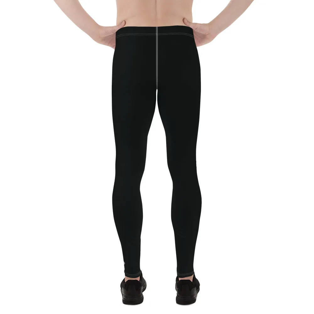 Urban Essentials: Solid Color Yoga Pants Leggings for Him - Noir