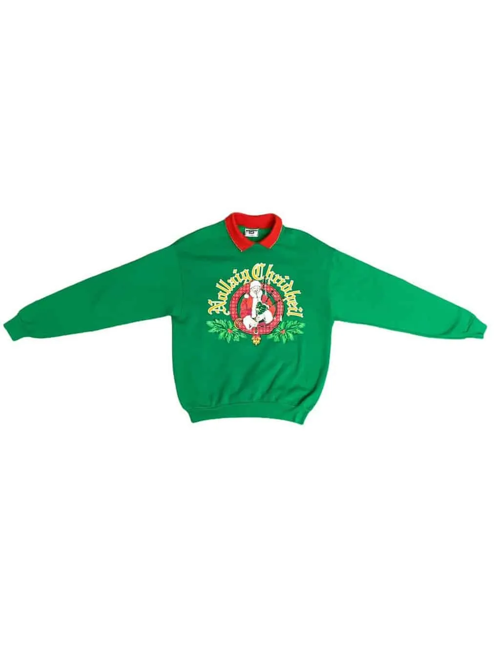 Vintage Lee Christmas Sweatshirt Santa Sweater Green – XL