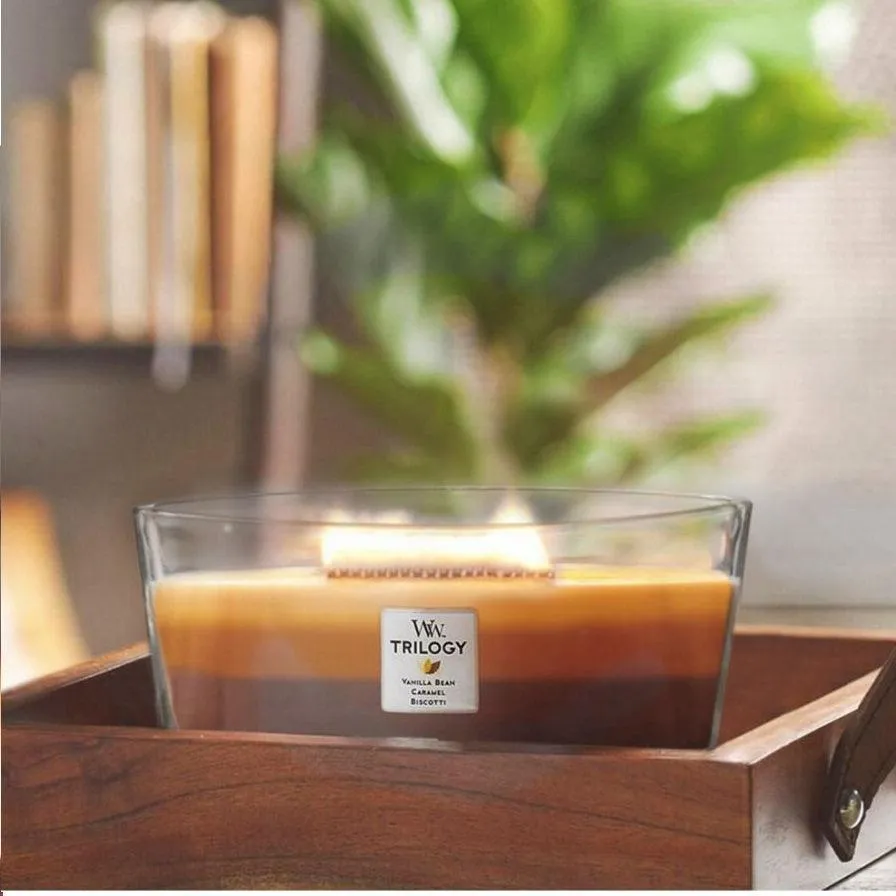 WoodWick Cafe Sweets Trilogy Candle Crackles As It Burns Ellipse Hearthwick