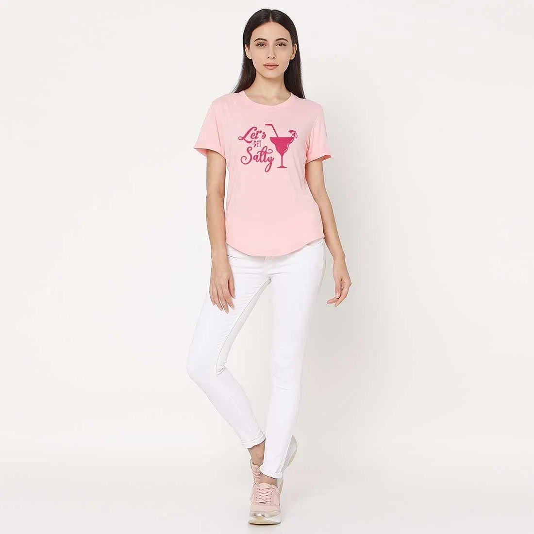 Workout Tshirt For Women  - Let's Get Salty